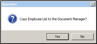 Copy Employee list dialogue window